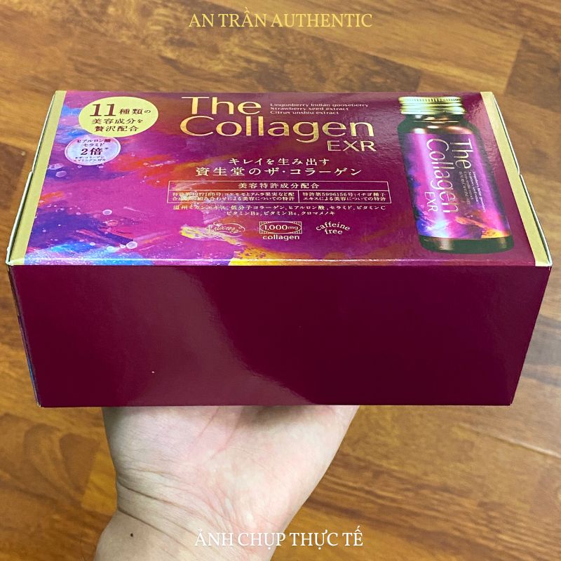 Shiseido The Collagen EXR Nước Uống Bổ Sung Collagen Của Nhật (Hộp 10 Chai Mẫu Mới)- Nhập Khẩu Chính Ngạch Có Tem Phụ Có VAT 