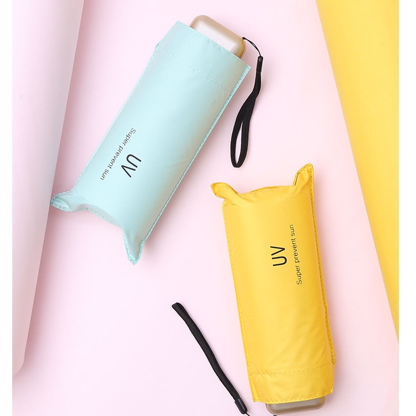 Dù đi mưa gấp gọn mini UPF 50+ cao cấp chống thấm