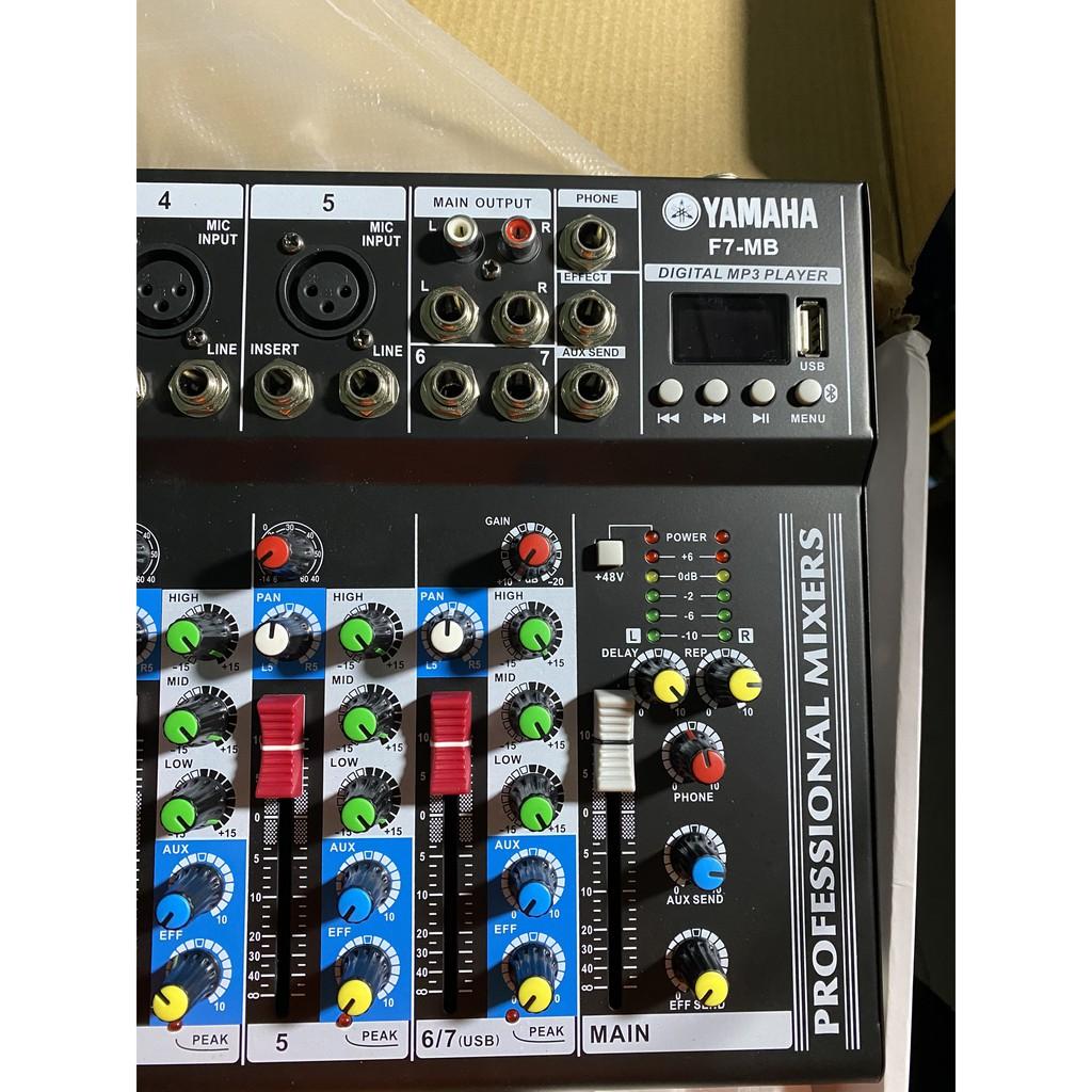 Mixer F7 YAMAHA USB . Tích Hợp Đèn LED Hiển Thị , Chất Âm Cực Hay , Tích Hợp 5 Cổng Cắm Mic . Bảo Hành 12 Tháng