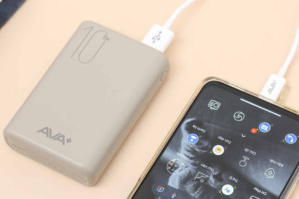 Pin sạc dự phòng Polymer 10.000 mAh AVA+ PJ JP192 - Hàng chính hãng - Xám