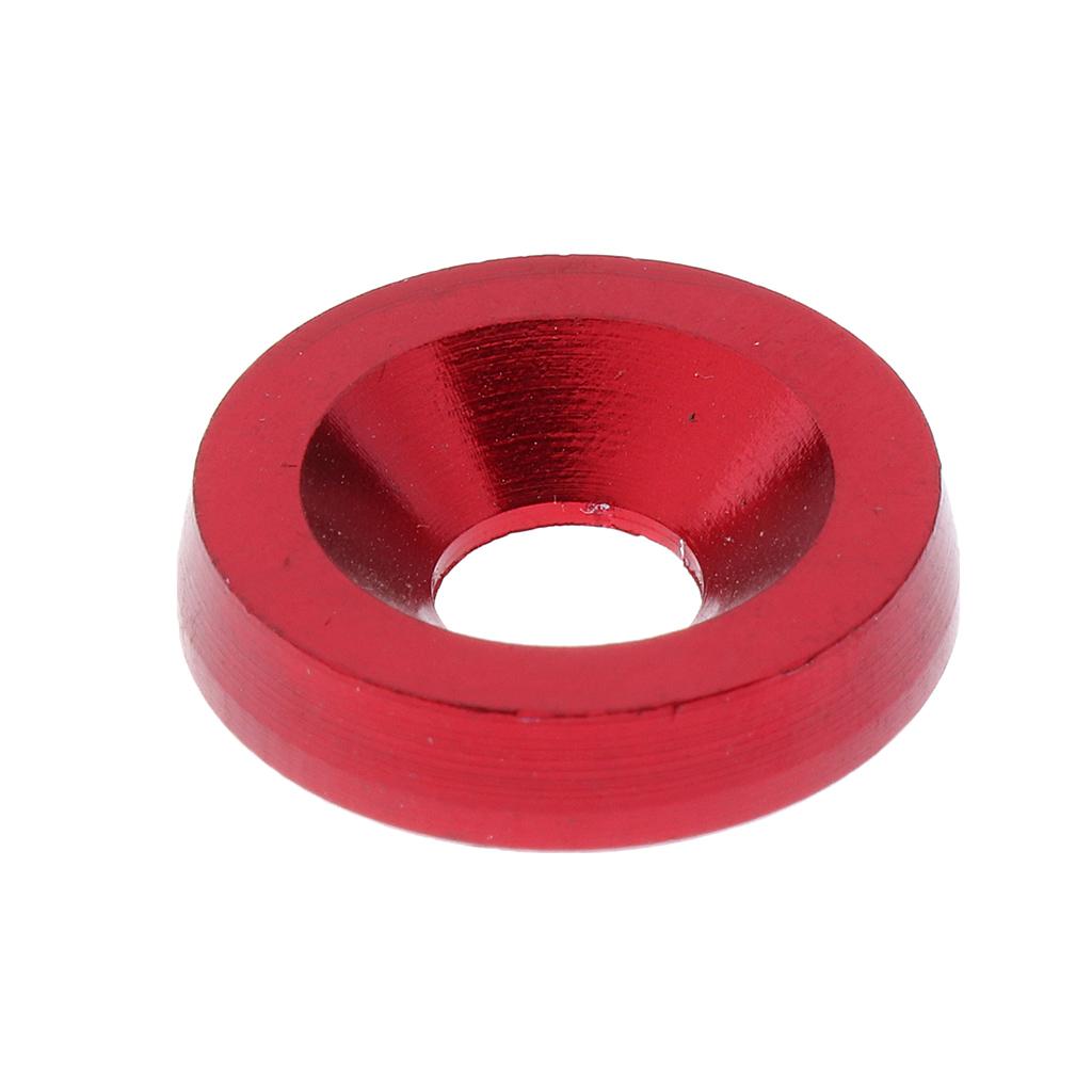 8 Sets M6 Bumper Washer Bolt Engine Bay Screw Kit CNC Billet Aluminum Red