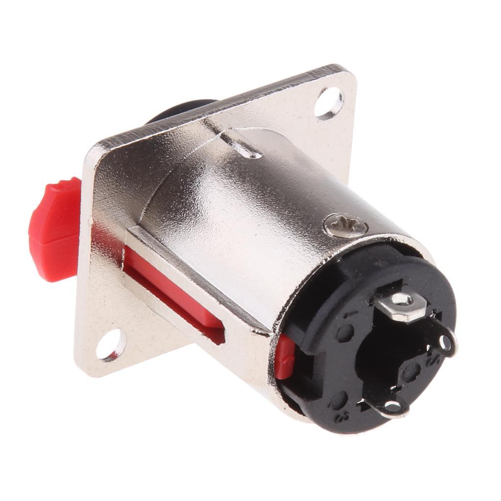 2x 6.35mm 1/4" Female Stereo TRS Audio Socket Jack Connector Chassis Mount
