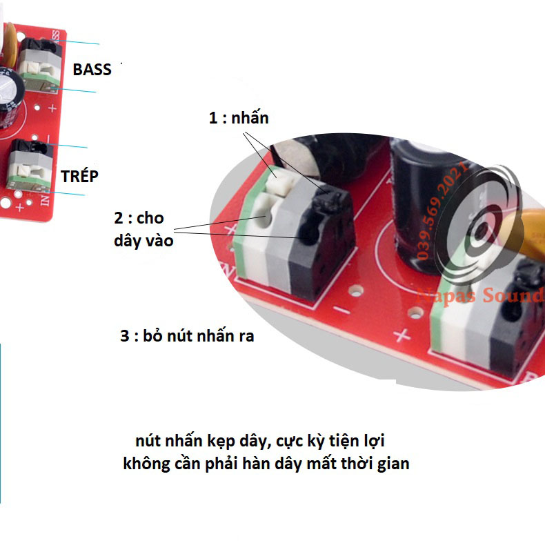 MẠCH PHÂN TẦN LOA SUB 200W CÓ CHỈNH ÂM - MẠCH LỌC LOA SUB - GIÁ 1 MẠCH