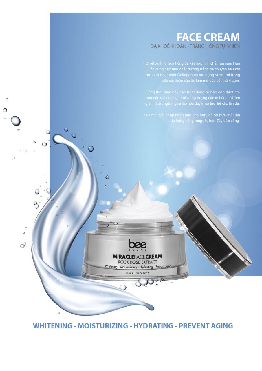 Kem Dưỡng Trắng Da Chống Lão Hoá Miracle Face Cream Bee Young