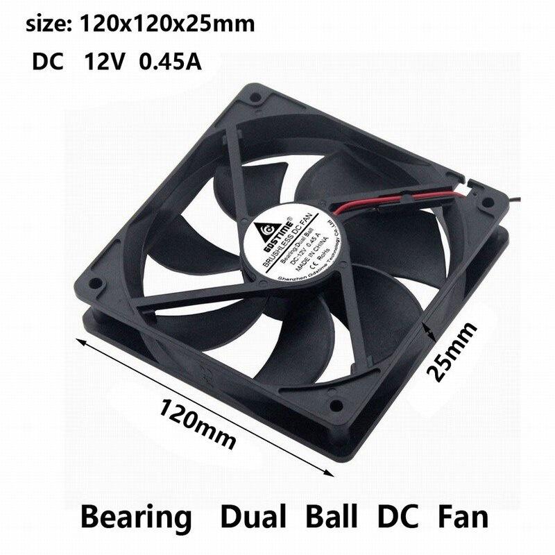 1 Pcs Gdstime 11mm x 11mm PC Case Cooler 11V DC Two Ball 1111B 0.41A Industrial Machine Cooling Fan 11x11mm 11cm 3300RPM