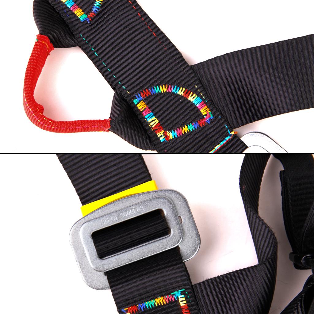 Half Body Outdoor Rappelling Climbing Harness Seat Safety Sitting Bust Belt Black