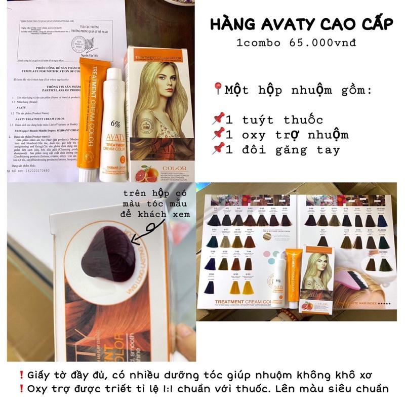 Thuốc Nhuộm Tóc Nâu Khói Lạnh kèm oxi và gang tay