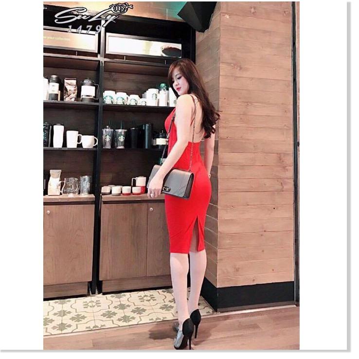 Đầm body hở lưng