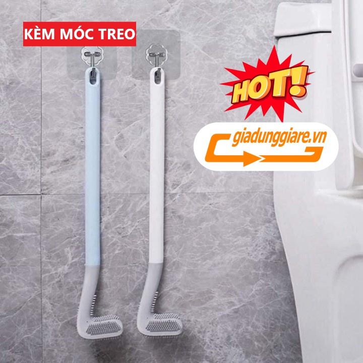 ( Bán sỉ ) CHỔI CỌ TOILET thông minh SILICON cọ chà vệ sinh MẪU MỚI sạch mọi ngóc ngách bồn cầu, nhà tắm - KÈM MÓC DÁN