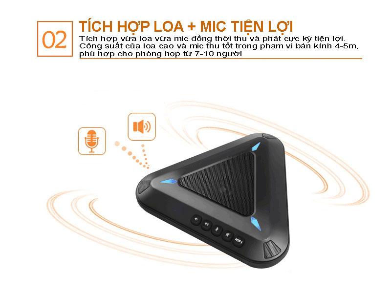 Loa Hội Nghị Trực Tuyến MST A1, Tích Hợp Loa Micro Đàm Thoại Trực Tiếp Đa Hướng ( hàng nhập khẩu)