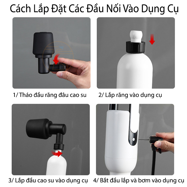 Dụng Cụ Thông Tắc Bồn Cầu Khí Nén 8 Bar E2108 Nhựa Dày Với Lực Bắn Mạnh Nạo Vét Cống Hiệu Quả