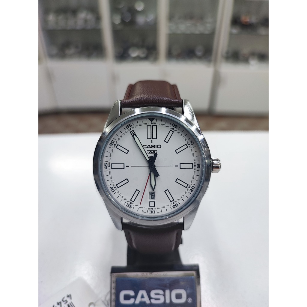Đồng hồ nam dây da Casio Anh Khuê MTP-VD02L-7EUDF