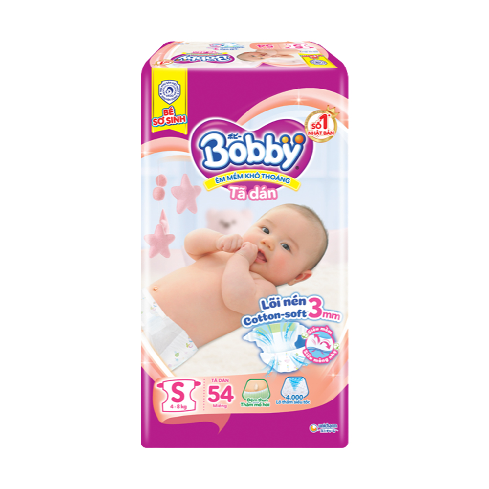 Tã dán Bobby Fresh siêu thấm - khô thoáng