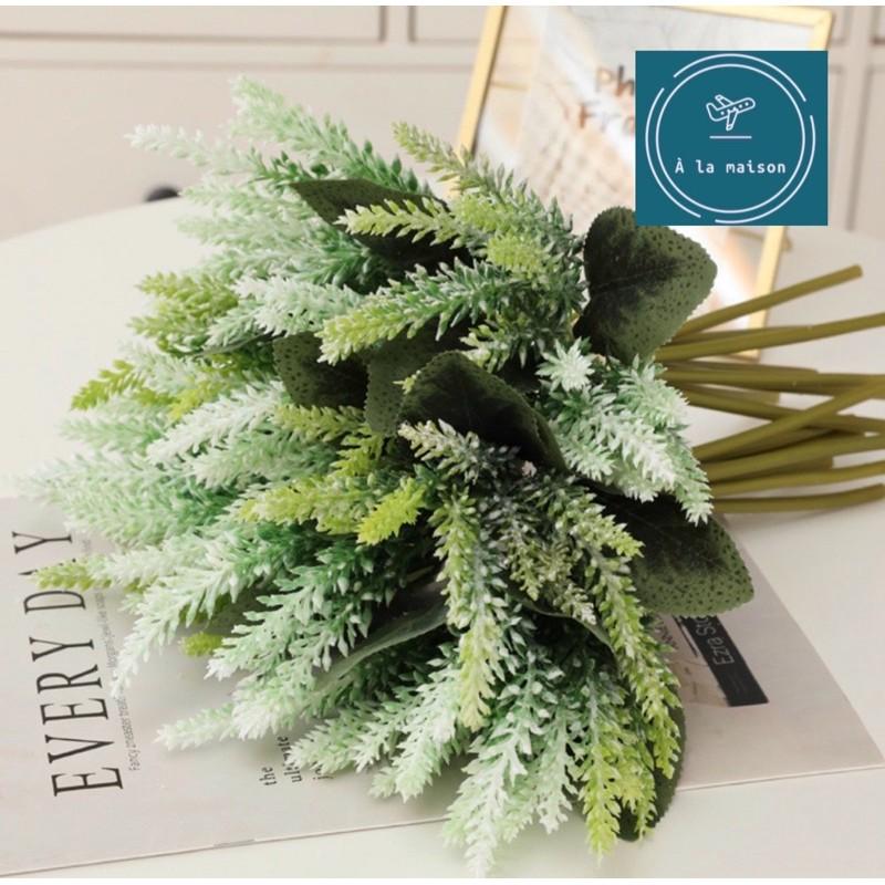 Bó hoa lavender bằng PU gồm 8 nhánh hoa cao 33cm, Hoa decor trang trí, hoa cưới, hoa cô dâu