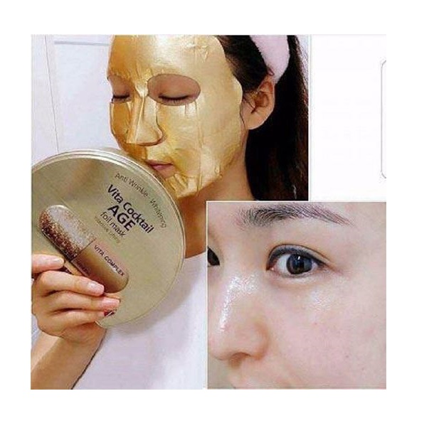 Combo 10 Mặt nạ dưỡng da giúp nâng cơ, chống lão hóa BNBG Vita Cocktail Age Foil Mask - Intensive Lifting 30ml x 10