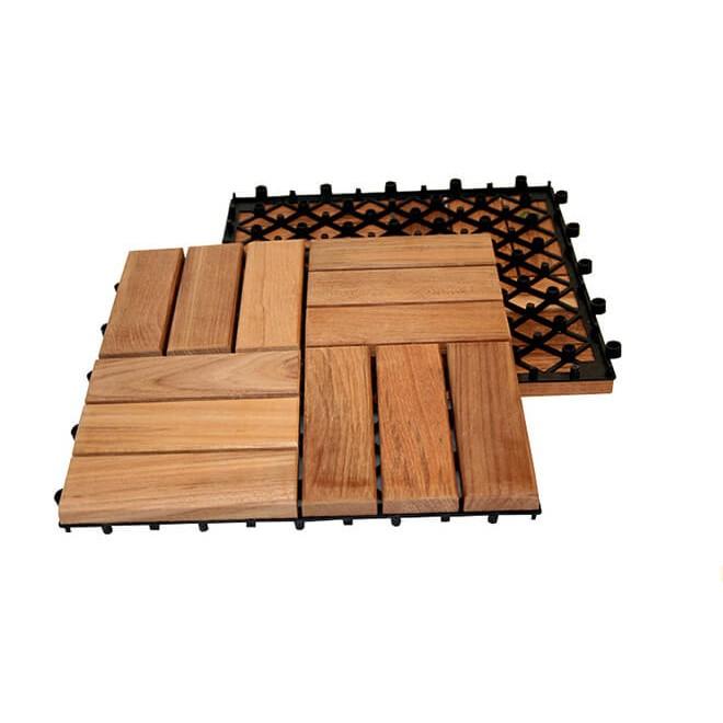 Sàn gỗ tự nhiên vỉ nhựa ngòi trời