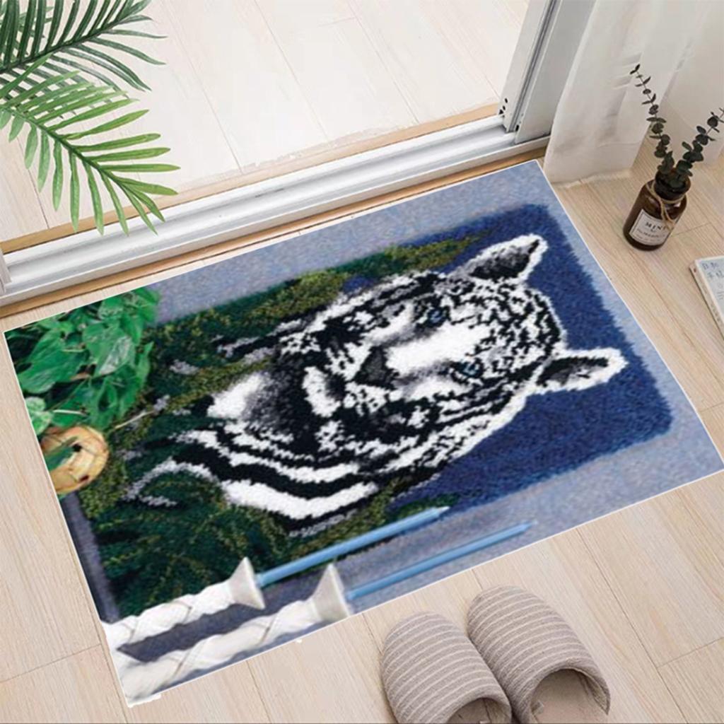 Large Latch Hook Rug Kit for Adult Kids Animal Cushion Making