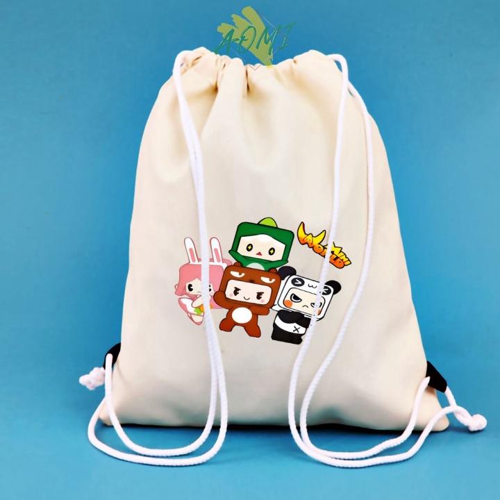 BALO MINI HERO TEAM AOMIVN DÂY RÚT NHỎ XINH UNISEX CHẤT CANVAS THỜI TRANG CUTE XINH ĐẸP TIỆN ÍCH DẠO PHỐ