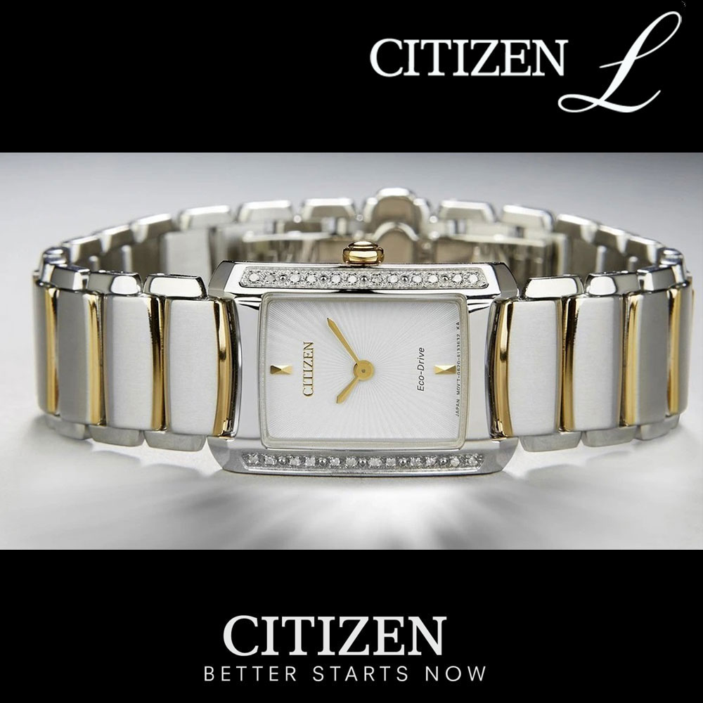 Đồng Hồ Nữ Citizen Đính Kim Cương Dây Thép Không Gỉ EG2965-53A - Mặt Trắng (Sapphire)