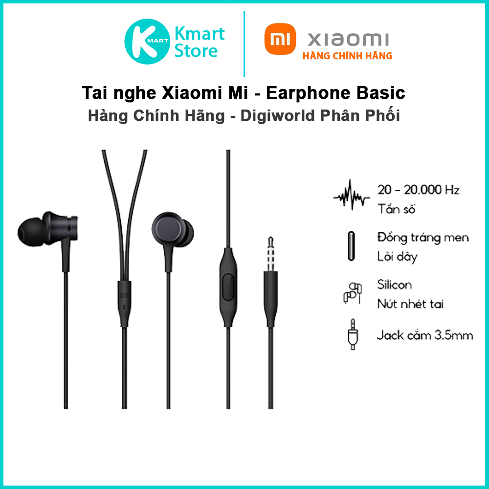 Tai Nghe Xiaomi In Ear Headphones Basic- Hàng Chính Hãng