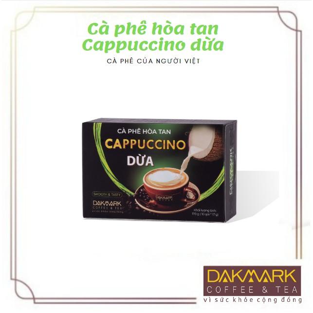 Cà phê Hòa tan Cappuccino vị dừa Dakmark (Hộp 10 gói x17g)