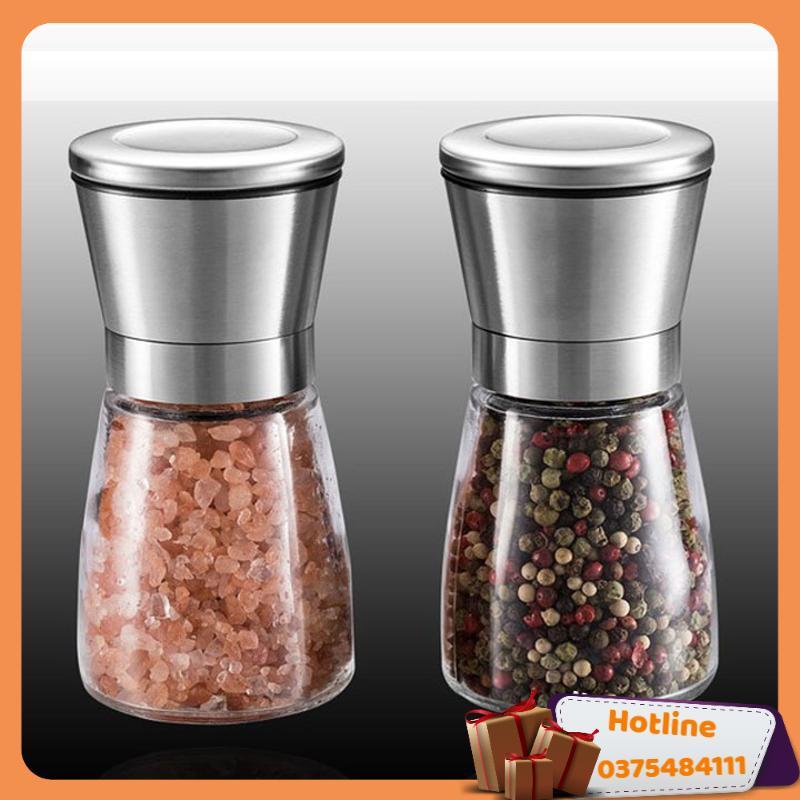 Combo 2 Lọ Xay Tiêu Bằng Inox Sang Trọng - Hàng Loại 1