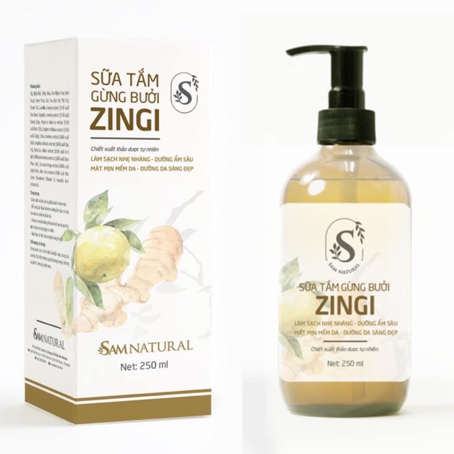 Sữa tắm gừng bưởi Zingi Samnatural  250ml