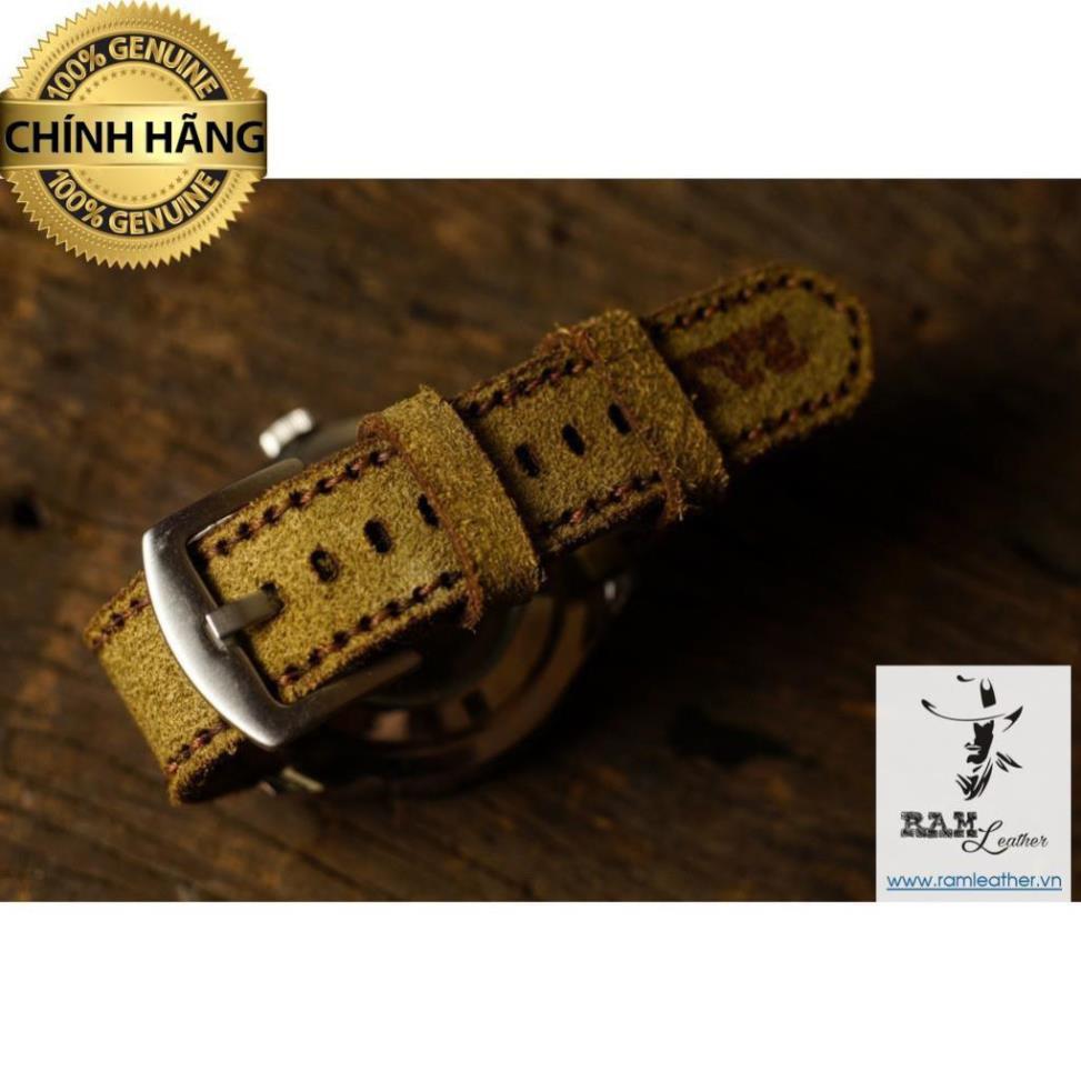 DÂY ĐỒNG HỒ DA BÒ NÂU XANH DÀNH CHO CASIO,APPLE WATCH - RAM CLASSIC 1960 - HÀNG CHÍNH HÃNG