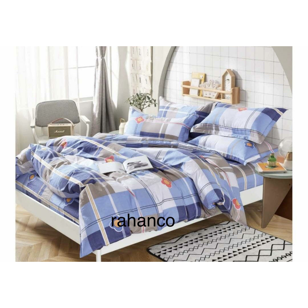 BỘ Chăn Ga RAHANCO Cao Cấp 100% Cotton Nhập Khẩu Từ Hàn Quốc – Màu Kem . Mềm - Mịn – Mát & Thấm Hút Mồ Hôi