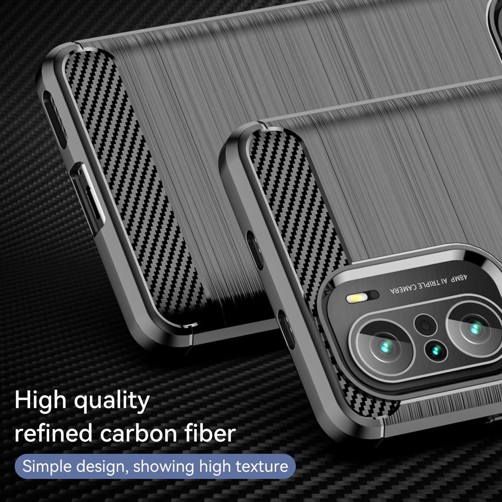 Ốp lưng dành cho Xiaomi Redmi K40 Pro Poco F3 ốp silicone mềm Carbone phay xước chống sốc chống vân tay