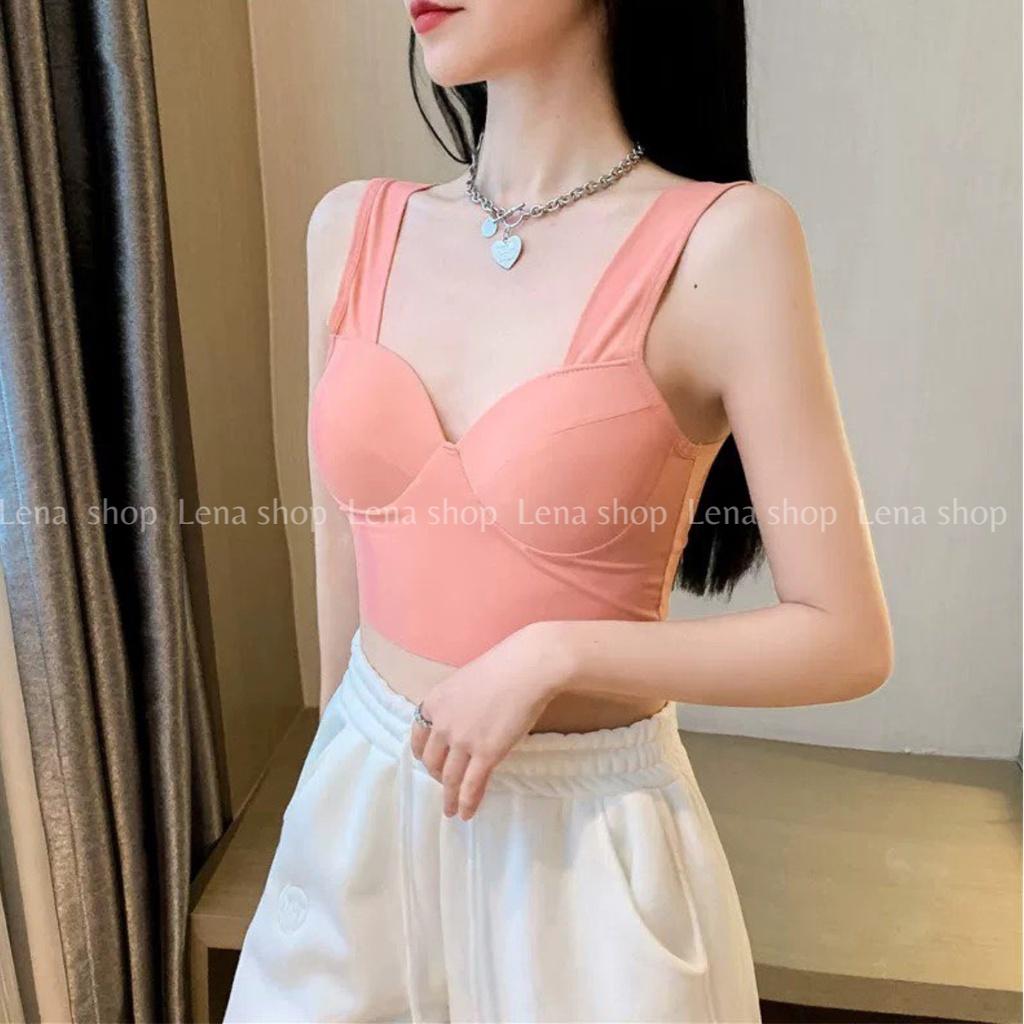 M41. Áo 2 dây croptop kiểu nữ sexy sẵn đệm ngực, áo nữ kiểu đẹp sang chảnh 2022 (có sẵn - miễn ship)