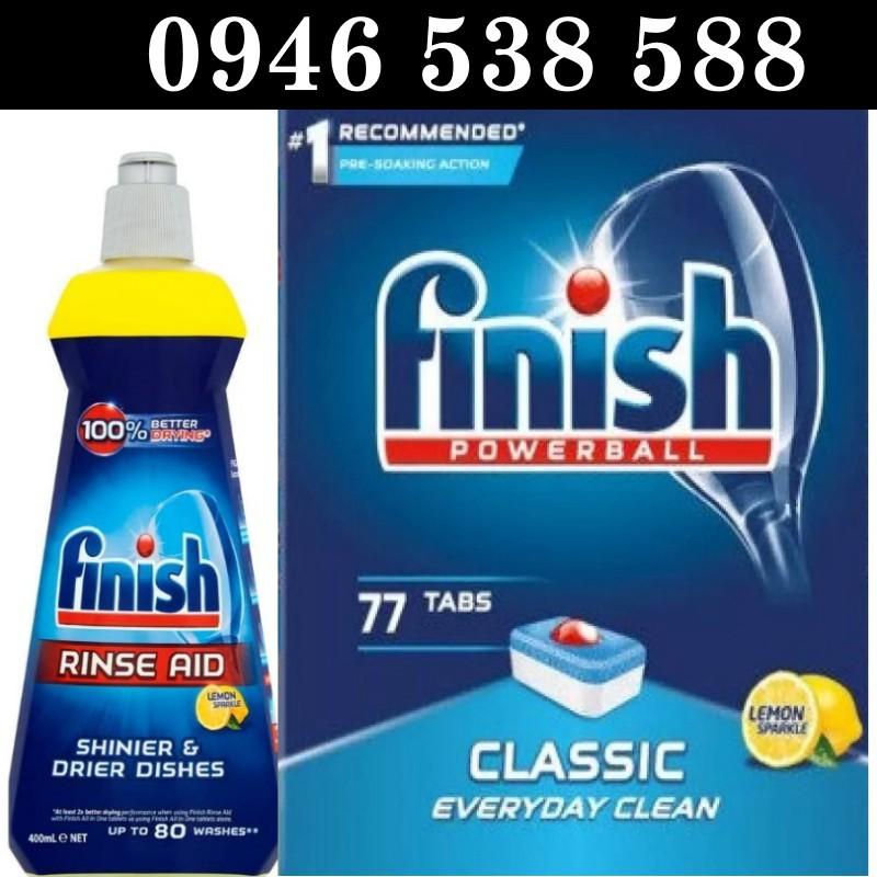 Combo Viên rửa bát Finish 77V + Nước làm bóng Finish 400ml