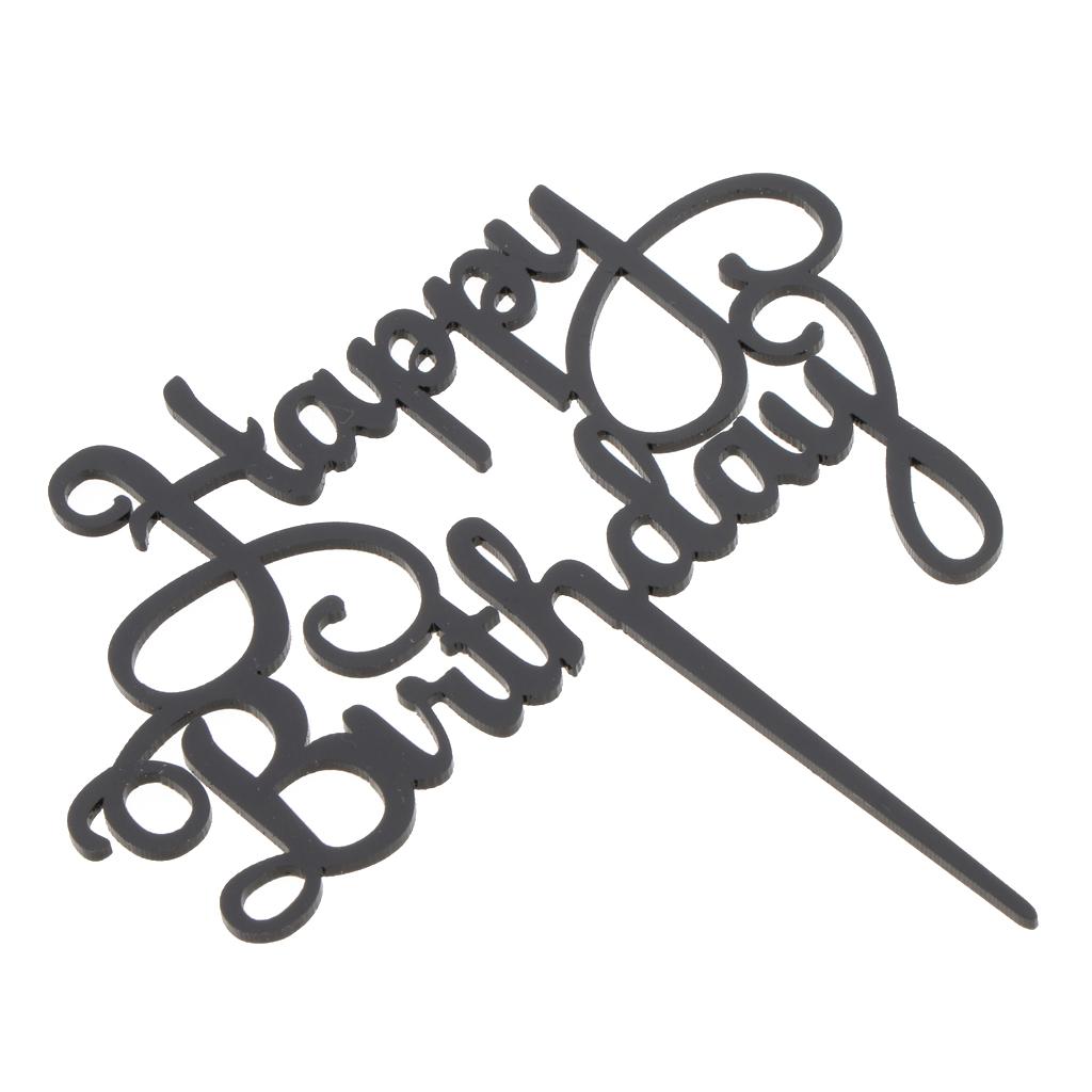 Acrylic Happy Birthday Cake Topper Party Supplier