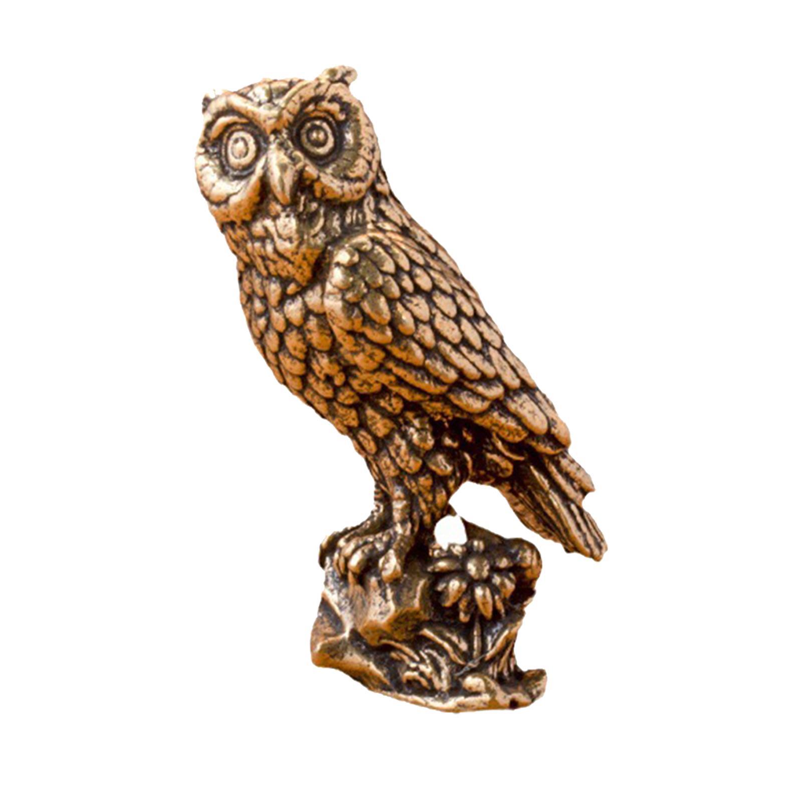 Owl Figurine Owl Statue Small Keychain Pendant for Bedroom Living Room Decor