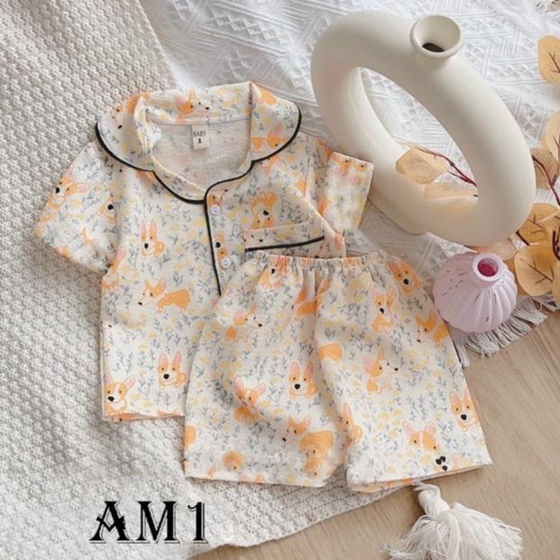 Đồ bộ quần áo pijama chất đũi xốp cho bé QATE898