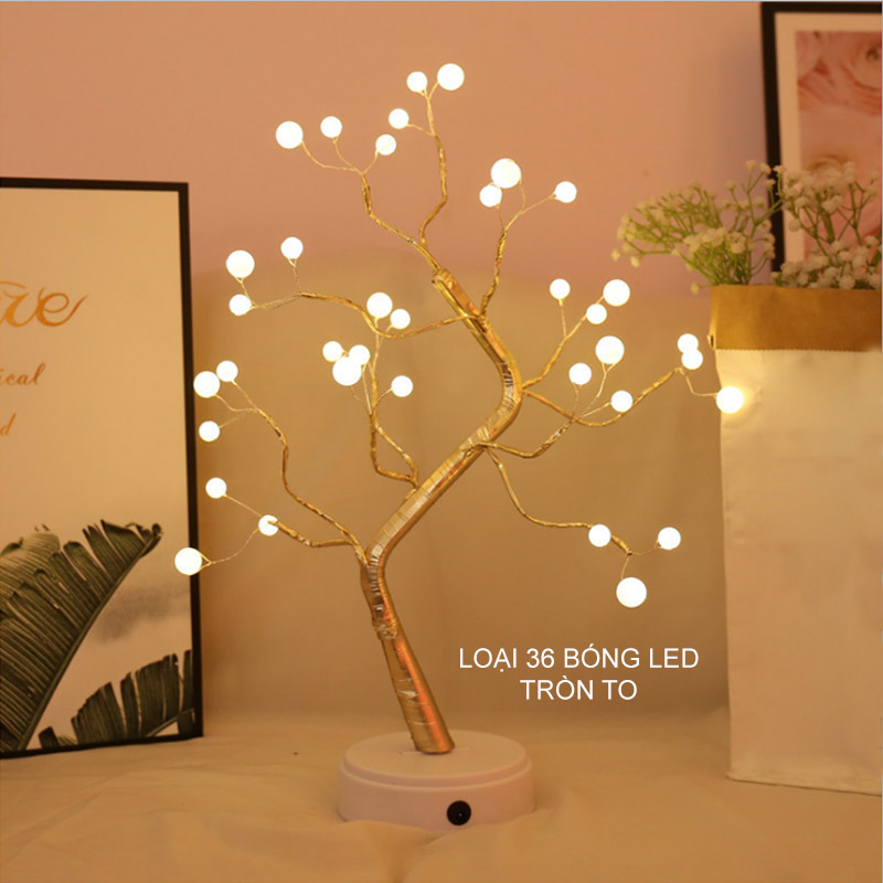 Đèn led trang trí hình cậy cực đẹp, loại 36 bóng led