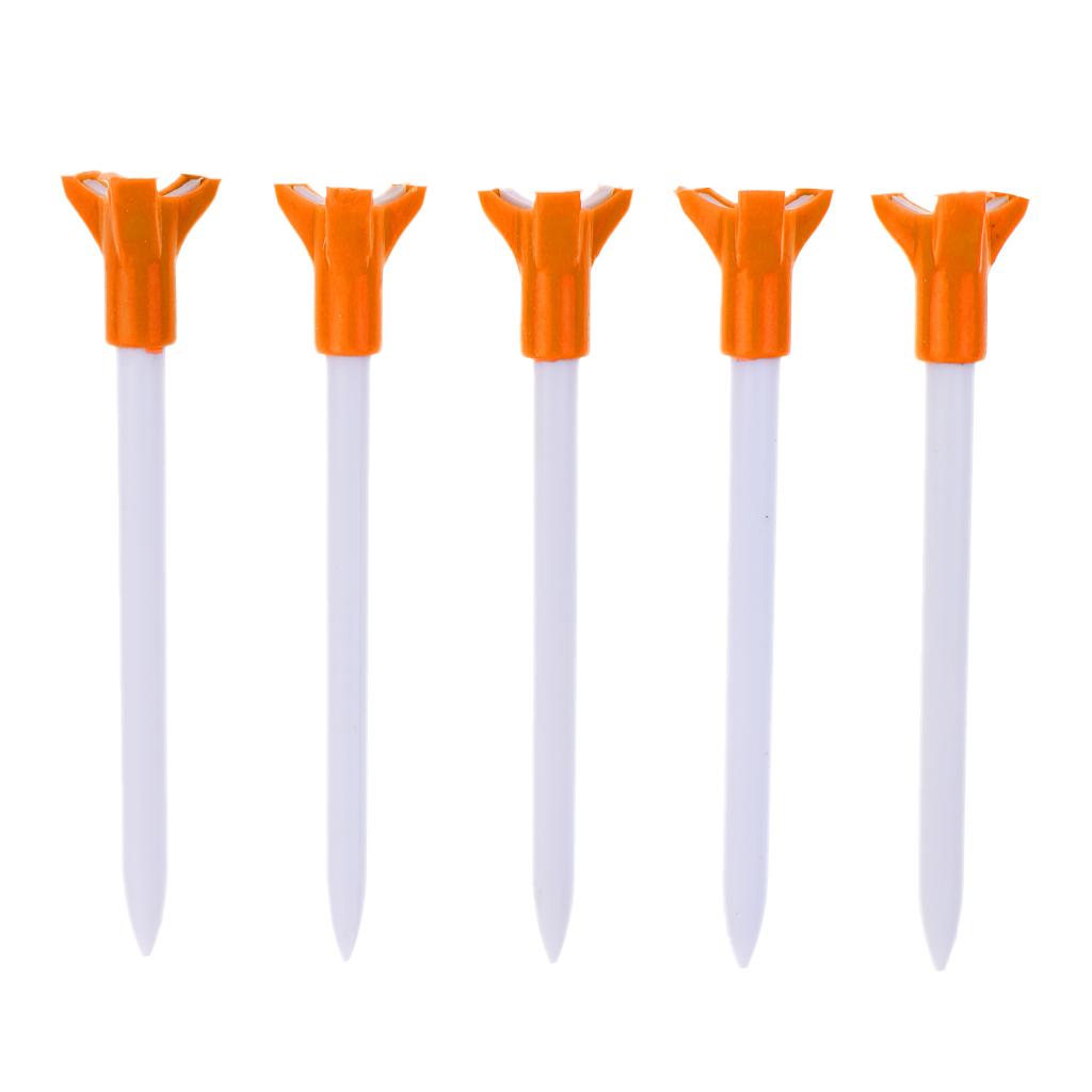 5 Pieces Eco-Friendly & Durable Plastic Golf Tees 83mm/3.3inch