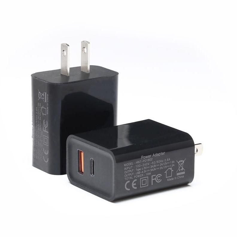 Cốc Củ Sạc Nhanh đa năng 2 cổng USB và Type-C Quick charge 3.0 cho smartphone Tablet.