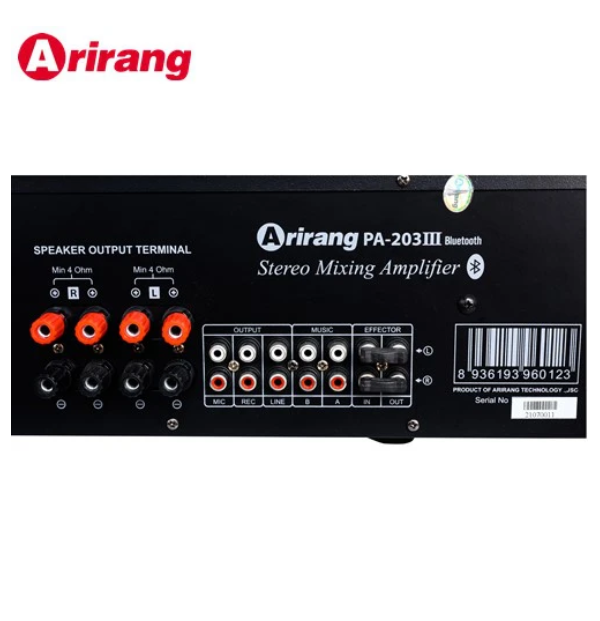 Máy tăng âm Arirang PA-203III Bluetooth - Hàng chính hãng