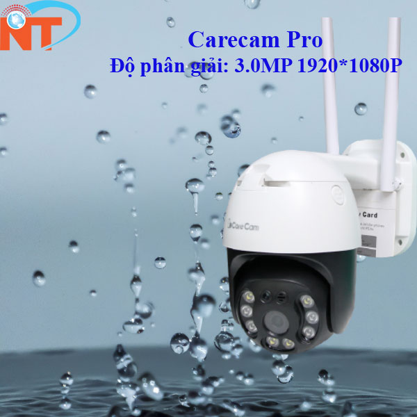 Camera Ip Wifi Ngoài Trời CareCam CC8031 Xoay 360 Độ 3.0MP Full HD 1536P - Hàng Chính Hãng