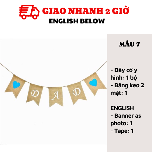 Bộ dây cờ Fathers Day Bunting mfd35