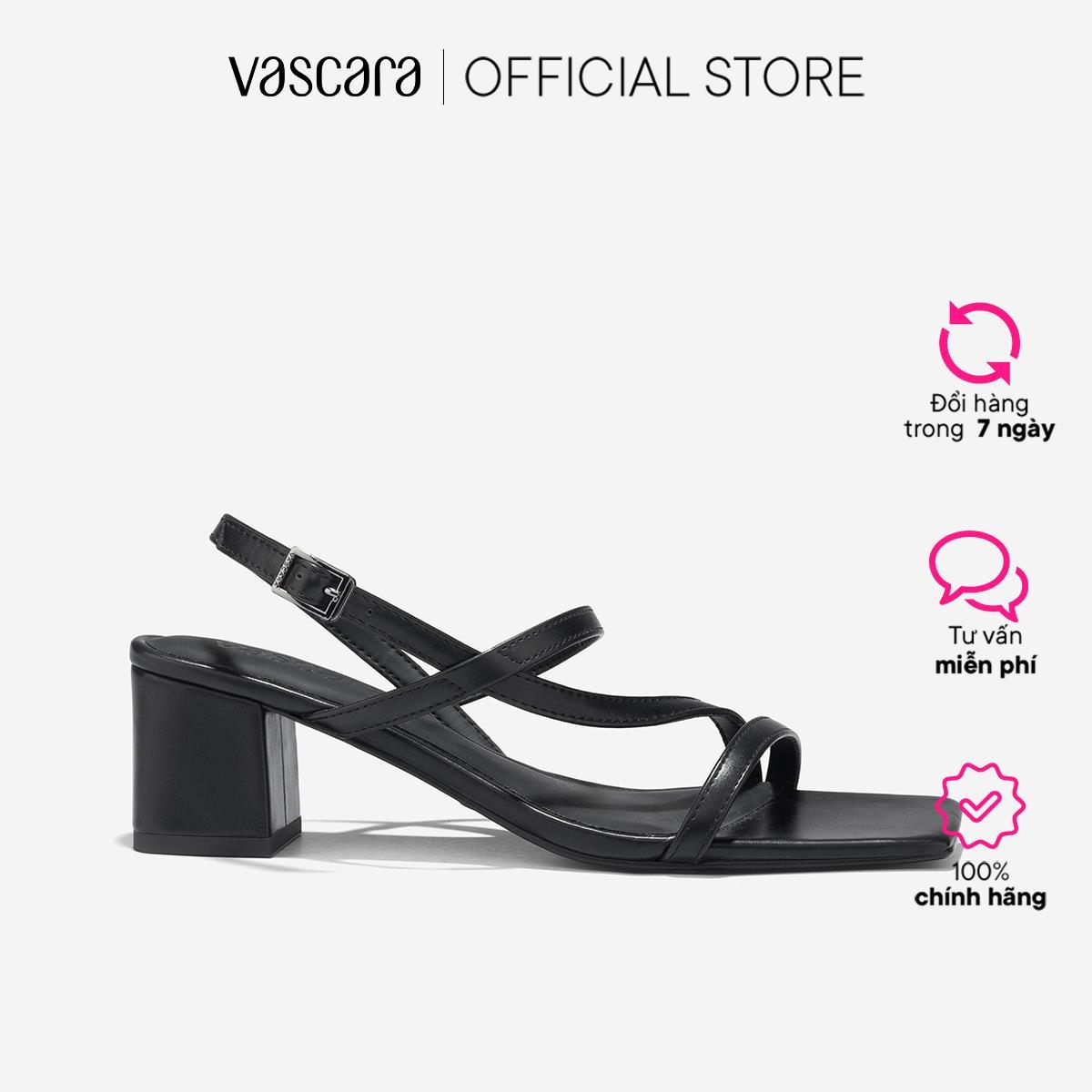 Vascara Giày Strappy Sandal Gót Trụ - SDN 0797