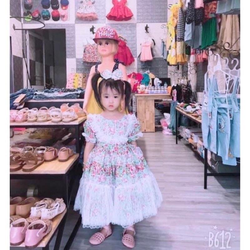 váy bé gái công chúa Lolita +TẶNG TURBAN LINA KIDS- - LOLITA HOA VÀNG váy sinh nhật - thôi nôi cho bé gái