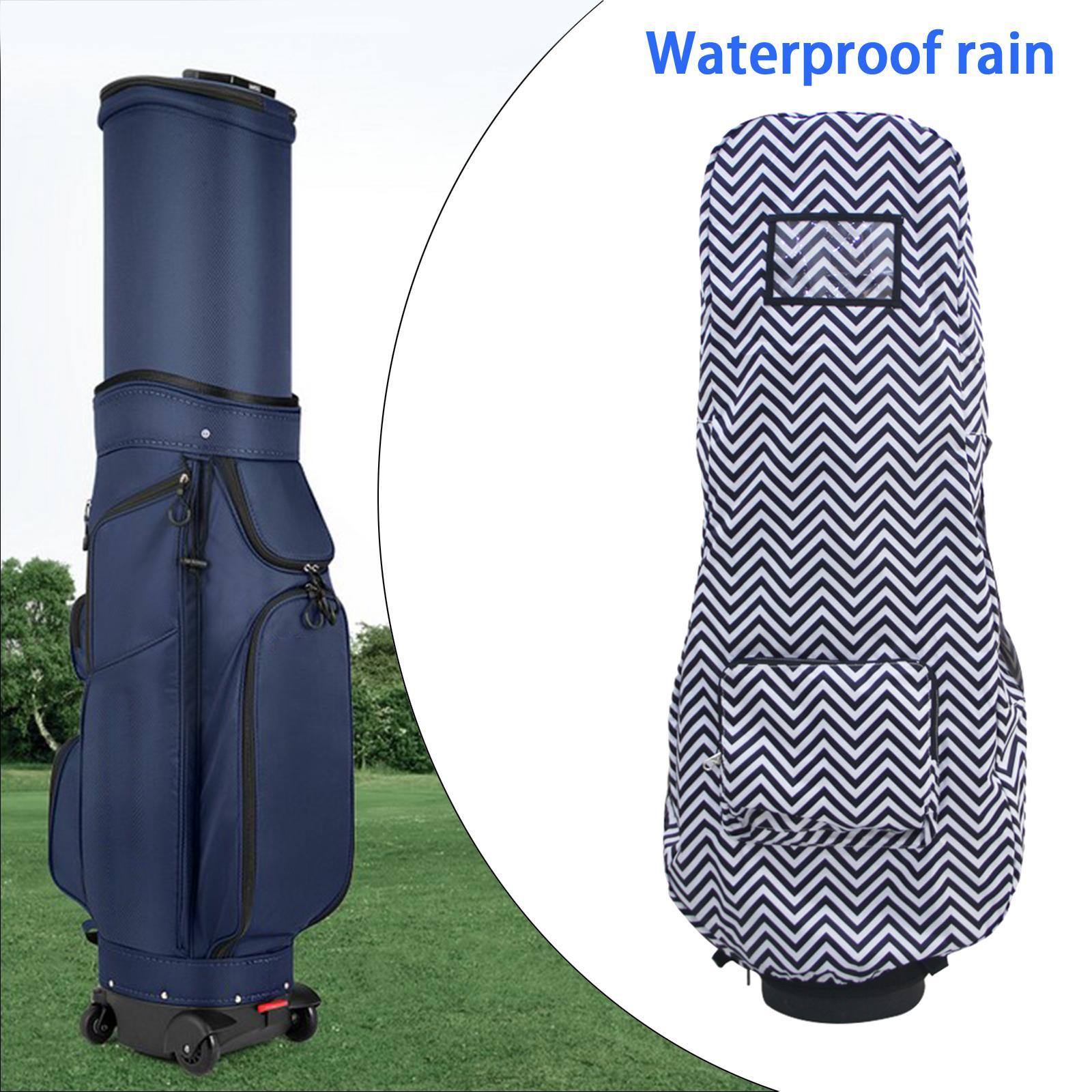 Foldable Golf Bag Rain Cover Outdoor Waterproof Dustproof Protection Black
