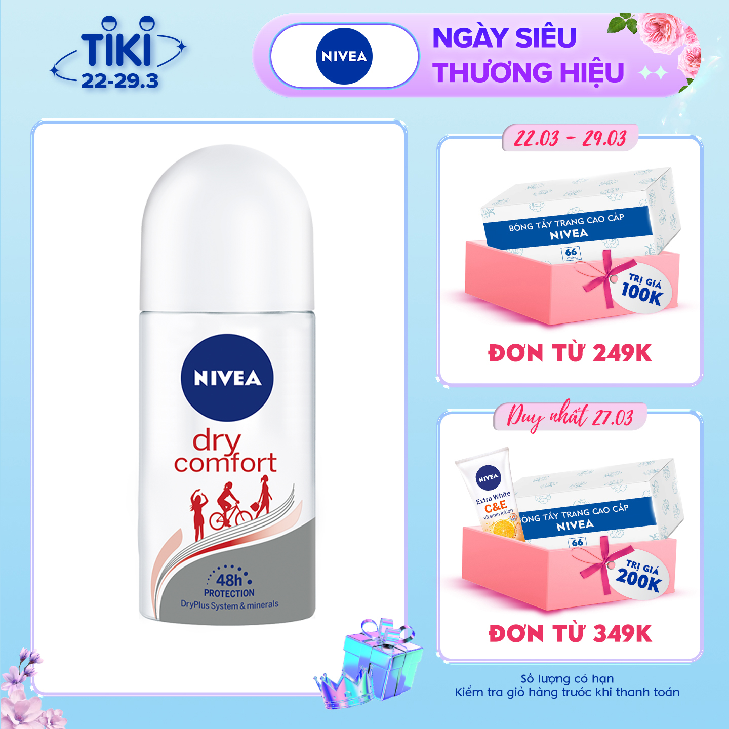 Lăn Ngăn Mùi NIVEA Khô Thoáng Mịn Màng (50ml) - 81611