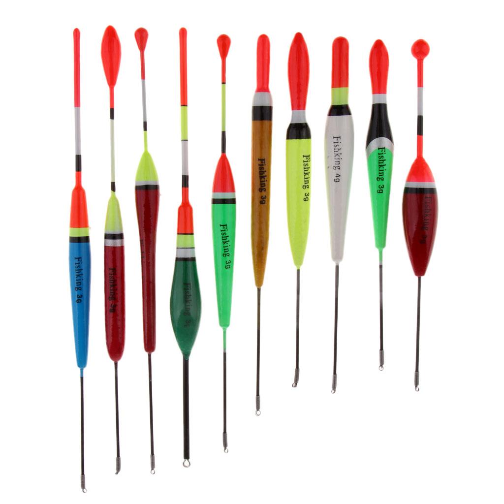 10pcs Fishing Balsa Wood Floats Bobbers Buoy Carp Coarse Fishing Tackle