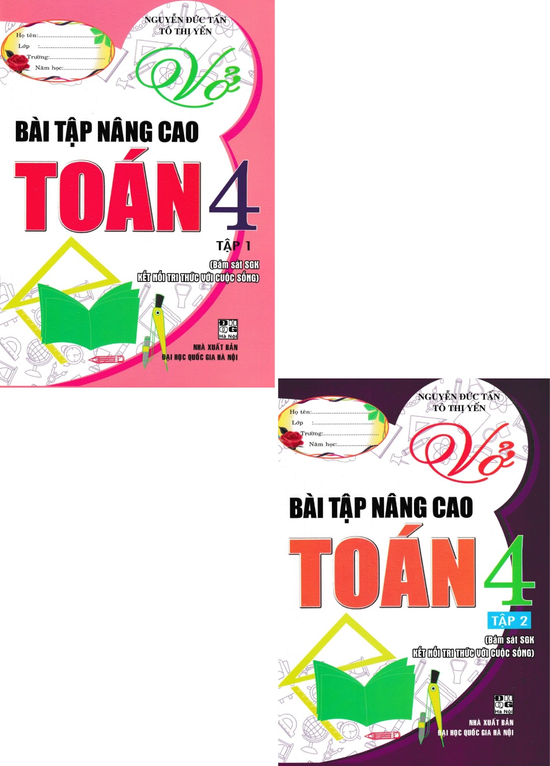 Combo Vở Bài Tập Nâng Cao Toán 4 Tập 1 + 2 (Bám Sát SGK Kết Nối Tri Thức Với Cuộc Sống) (Bộ 2 Cuốn) _HA