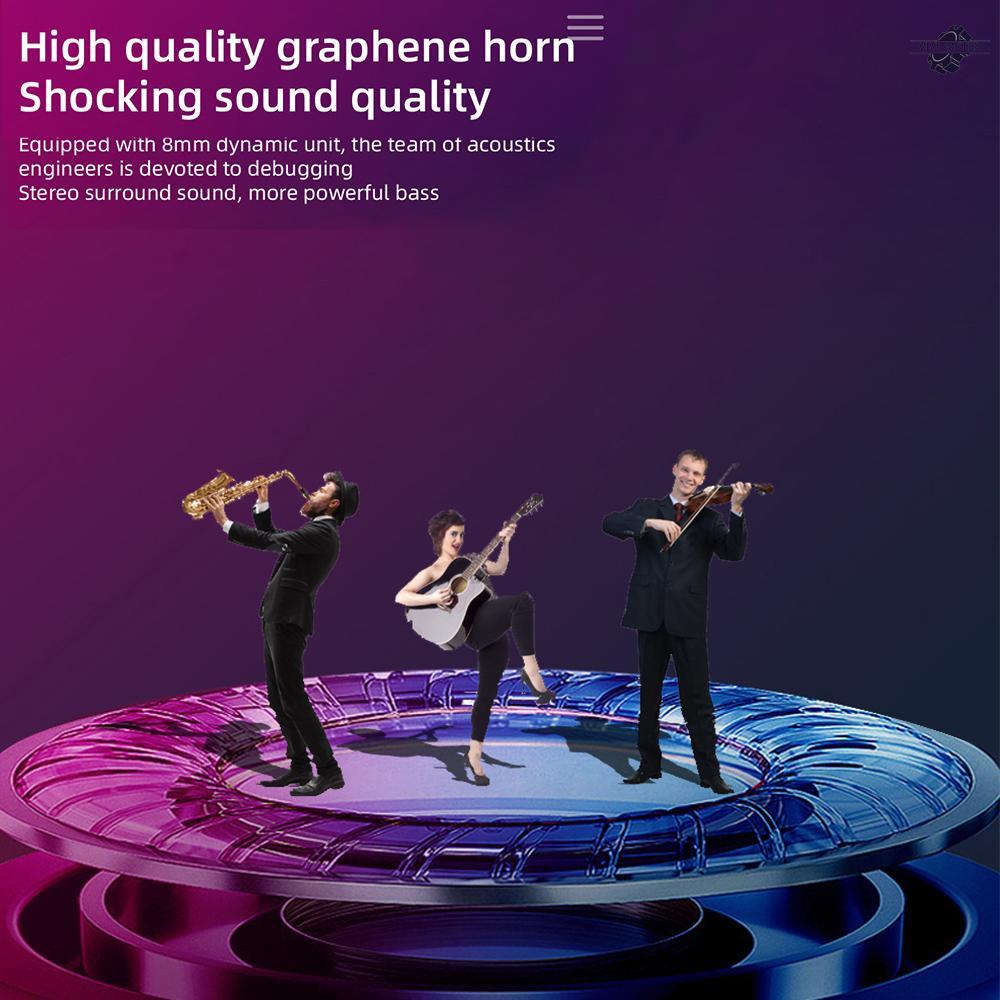 T19 Bluetooth V5.0 Headphones HiFi Stereo Headset Sport Wireless Earphones CVC8.0 Noise Cancelling LED Display Music Earbuds