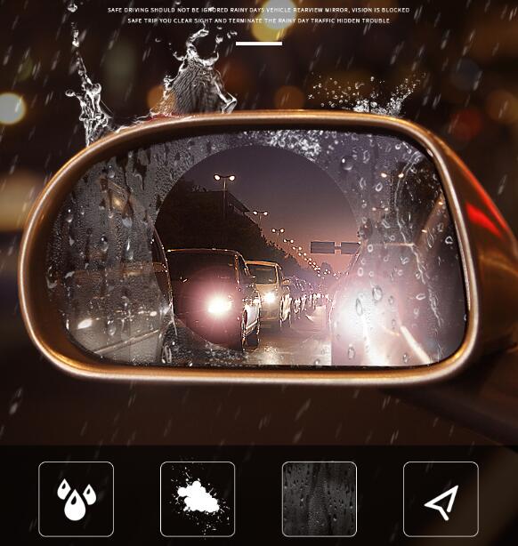 Sản phẩm Đôi 2 Chiếc Miếng Chống Nước Mưa Dán Gương Chiếu Hậu - Loại Cao Cấp/ Mã sản phẩm DC100