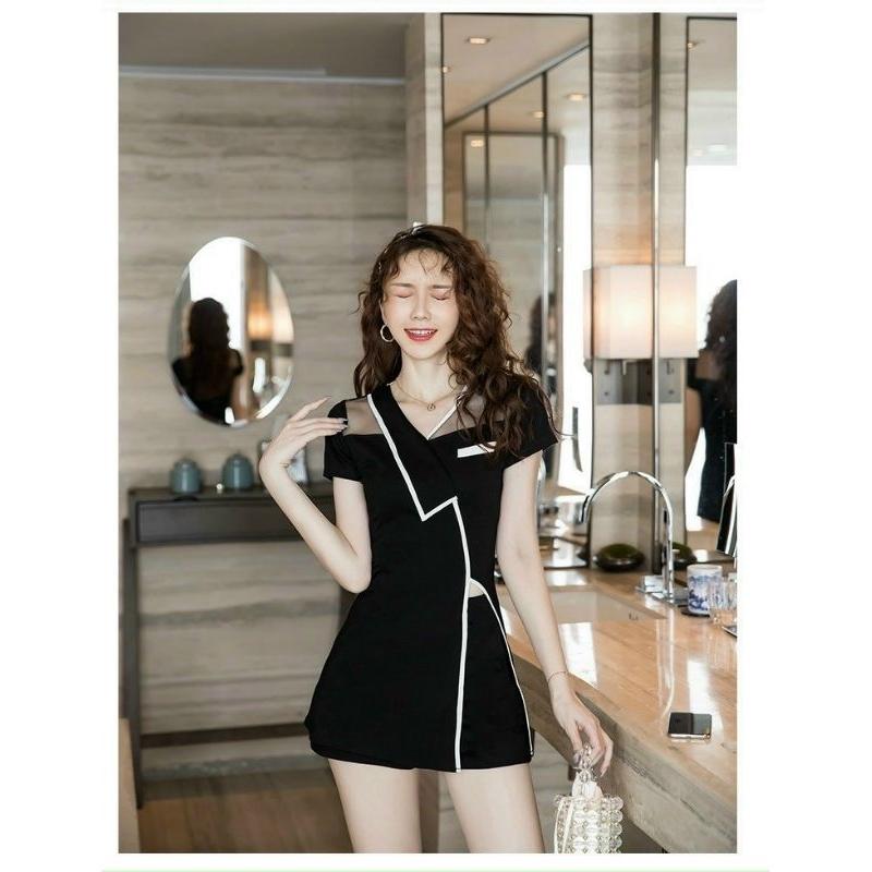 SÉT BỘ CỔ V PHỐI LƯỚI CAO CẤP